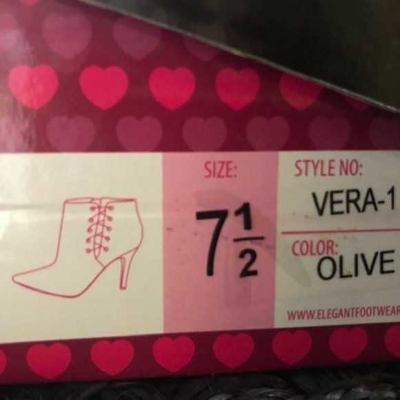 Olive Green Booties - Picture 3 of 4